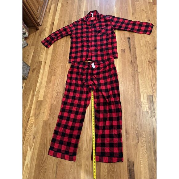 Men's Big & Tall Size 2XL Red Buffalo Check Flannel Pajama Set - Wondershop™ NEW - Picture 1 of 16